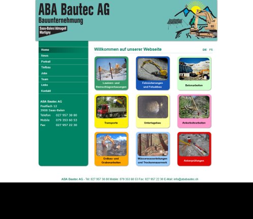 ABA Bautec AG   Willkommen auf unserer Webseite ABA Bautec AG Öffnungszeit