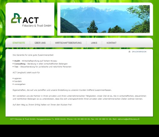 ACT Fiduciary & Trust GmbH Zürich ACT Fiduciary & Trust GmbH Öffnungszeit