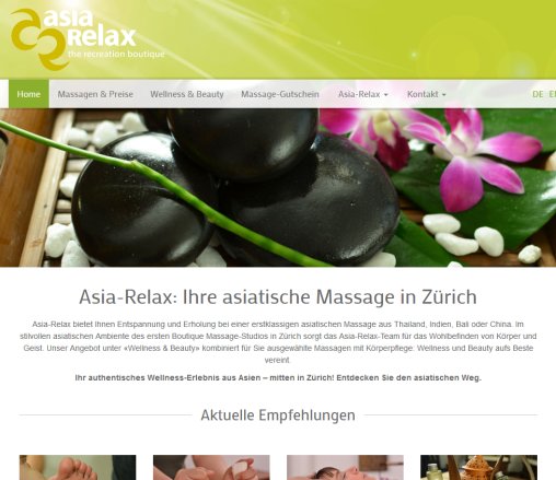 Wellness Massagen von Asia Relax Zürich: asiatische Massage und Beauty Packages  Öffnungszeit
