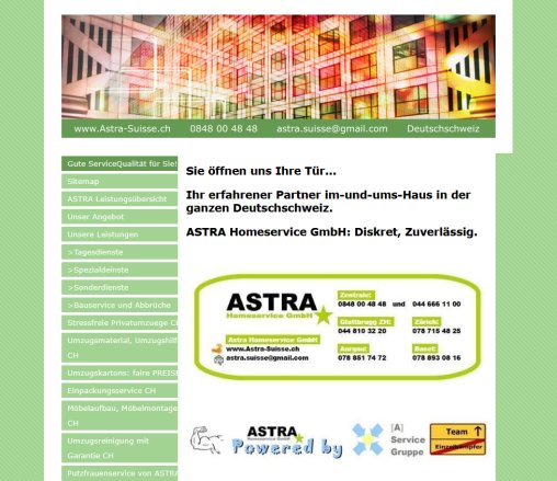 ASTRA Homeservice: gute ServiceQualität in Zürich  Aargau  Basel  Öffnungszeit