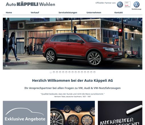Auto Käppeli Wohlen   Ihr Partner bei VW und VW Nutzfahrzeuge Auto Käppeli AG Öffnungszeit
