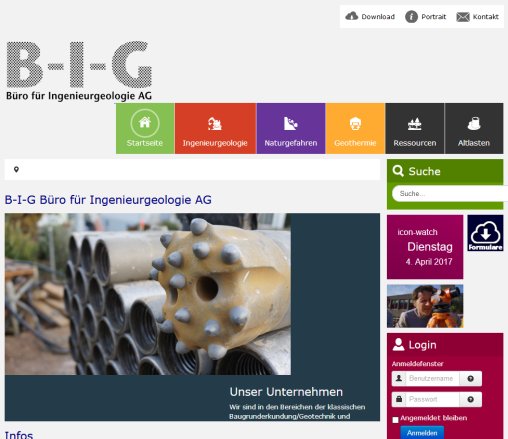 B I G AG   Startseite B I G Büro für Ingenieurgeologie AG Öffnungszeit
