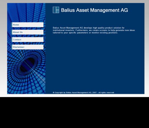 Balius Asset Management AG: Balius Home  Öffnungszeit