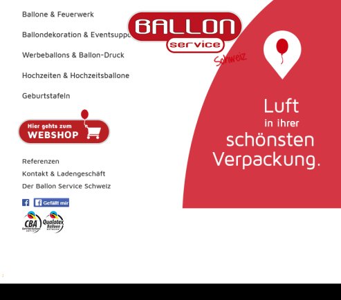 Ballon Service Schweiz  Öffnungszeit