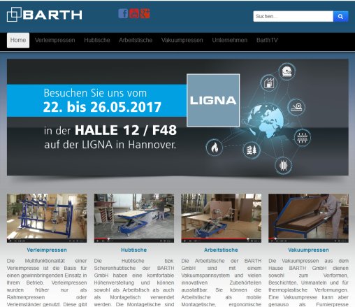 Willkommen | Barth Maschinenbau.de BARTH GmbH Erfahrung Willkommen | Barth Maschinenbau.de BARTH GmbH Öffnungszeit