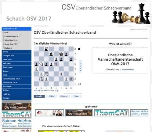 Schach OSV  Öffnungszeit