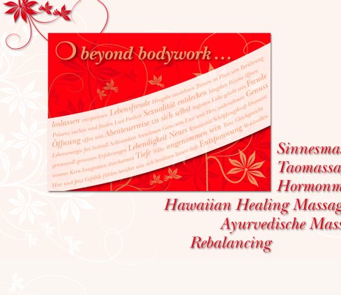 beyond bodywork ... Jaya Christine Twardi Tantramassagen Hawaiian Healing Massage Ayurvedische Massage Rebalancing Erfahrung beyond bodywork ... Jaya Christine Twardi Tantramassagen Hawaiian Healing Massage Ayurvedische Massage Rebalancing Öffnungszeit