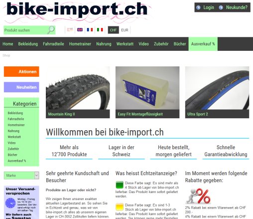 bike import.ch: Aktuell | Infos Ansprechperson für bike import.ch AG Öffnungszeit