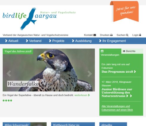 Birdlife Aargau :: Willkommen  Öffnungszeit