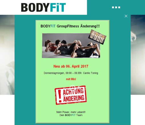 Fitness Center Bodyfit  Body Fit Tagelswangen  Fitness  Fitnesscenter  Fitnesstraining  Schweiz  Effretikon  Öffnungszeit