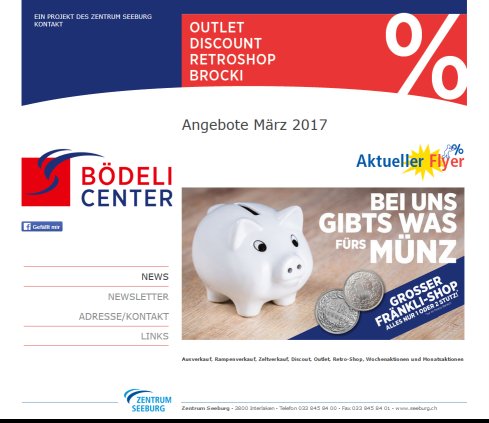 Grosse Marken zum kleinen Preis — www.boedeli discount.ch — Ihr Discounter in Interlaken: News  Öffnungszeit