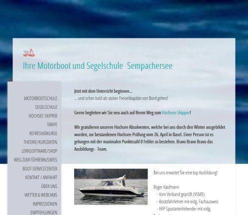 Fahrschule   Motorboot und Segelschule Sempachersee  Öffnungszeit