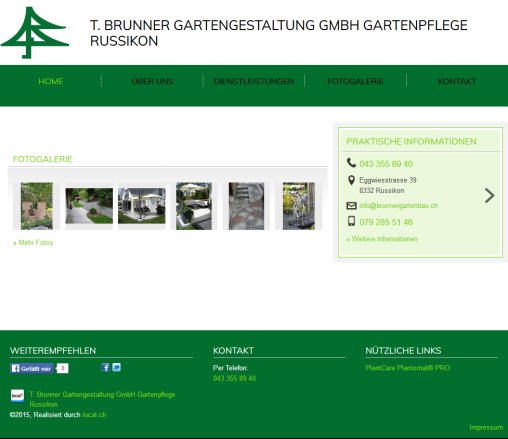 T. Brunner Gartengestaltung GmbH  8332 Russikon   Willkommen T. Brunner Gartengestaltung GmbH Öffnungszeit