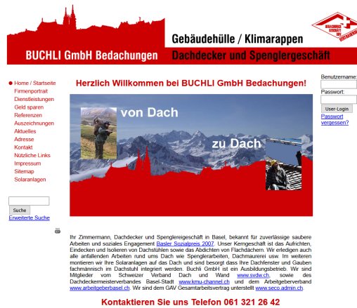 Buchli GmbH Bedachungen   Dachdecker und Spenglergeschäft / Buchli GmbH Öffnungszeit