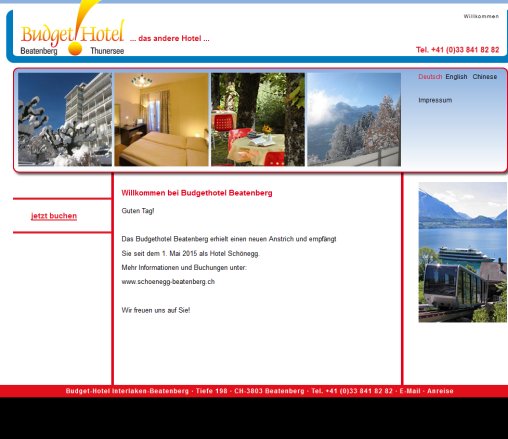 Budget Hotel Interlaken Beatenberg: Willkommen  Öffnungszeit
