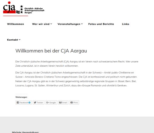 CJA Aargau  Öffnungszeit