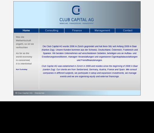 CLUB CAPITAL AG Beratung Finanzierung Management Club Capital AG Öffnungszeit