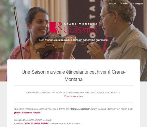 Crans Montana Classics   SAISON D'HIVER  Öffnungszeit