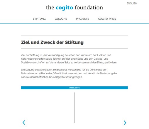 cogito foundation  Öffnungszeit