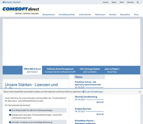 Software Asset Management & Lizenzberatung für Microsoft  Adobe  Citrix  Symantec  VMware  …   Comsoft Comsoft direct AG Öffnungszeit