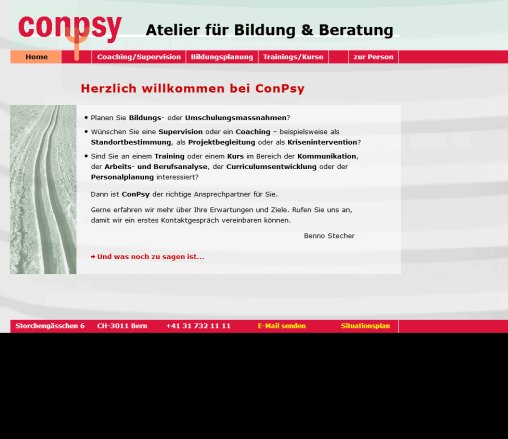 ConPsy — Atelier für Bildung & Beratung  —  Bern      Öffnungszeit