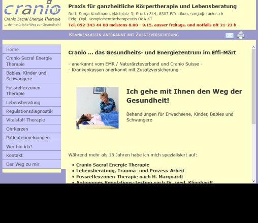 Cranios   Cranio Sacral Energie Therapie im Effi Märt  Öffnungszeit