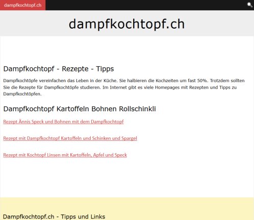 dampfkochtopf.ch  Öffnungszeit