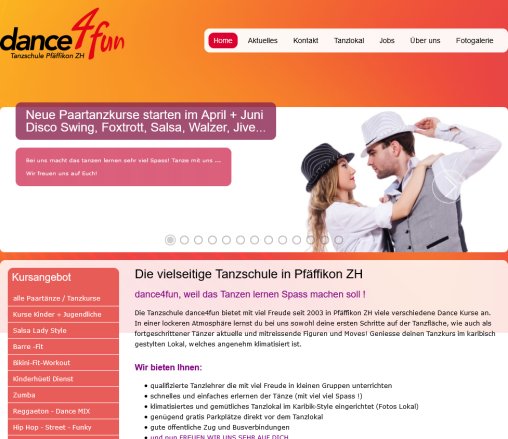 Tanzschule dance4fun  Pfäffikon ZH  Öffnungszeit