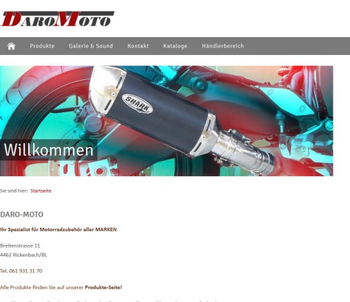 Willkommen bei DARO MOTO   Ihr Spezialist fuer Ducati Anbauteile und Auspuffanlagen fuer alle gaengigen Modelle  Öffnungszeit