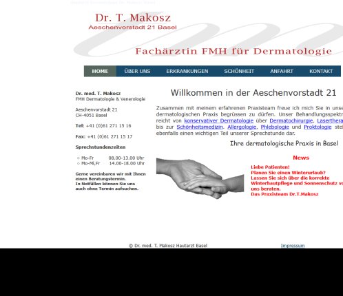 Hautarzt Dr.med.T.Makosz Basel  Öffnungszeit