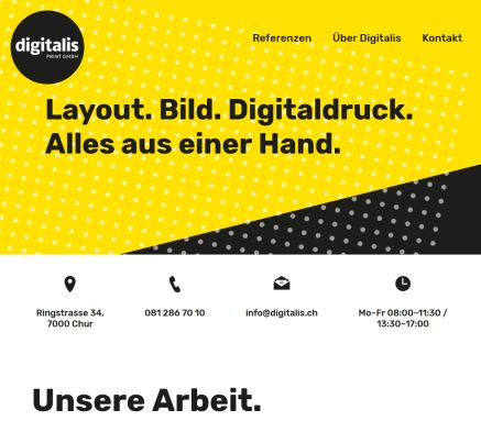 Digitalis Print Chur â Digitaldruck  Farbkopien  Grafik & Design Digitalis Print GmbH Öffnungszeit