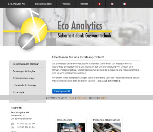 Eco Aanalytics AG | Startseite | Eco Analytics AG Öffnungszeit