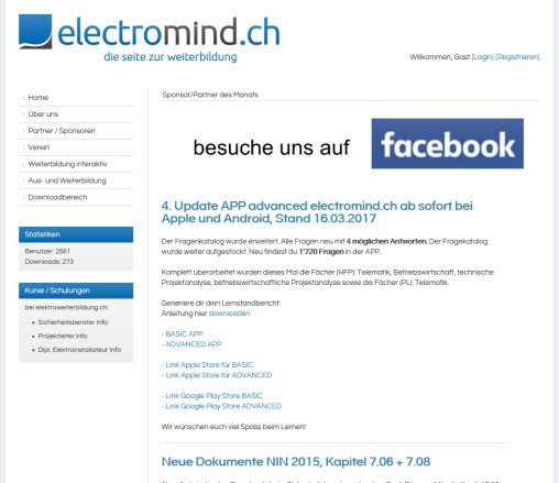 electromind.ch   die seite zur weiterbildung  Öffnungszeit