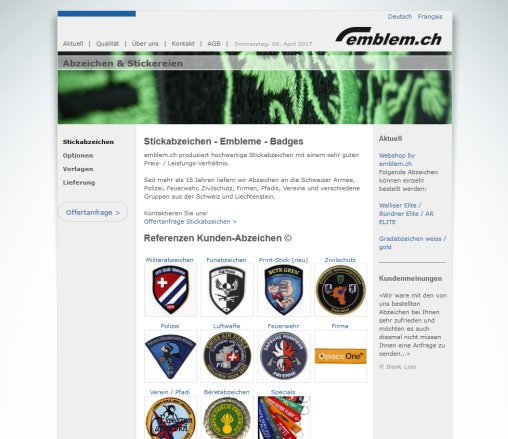 Stickabzeichen Batch Emblem Badge Militär Abzeichen Schweiz CH   Luftwaffe Polizei Feuerwehr Zivilschutz Firmen Vereine Gruppen   emblem.ch   Kapellgasse 3  6004 Luzern wave interactive gmbh Öffnungszeit