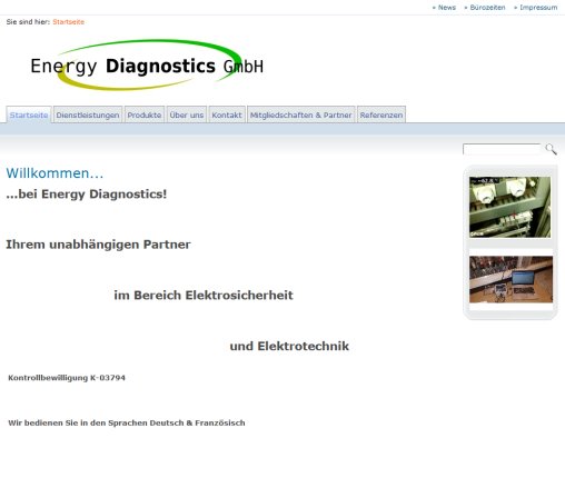 Willkommen... Energy Diagnostics GmbH Öffnungszeit