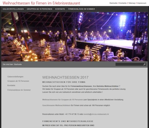 Weihnachtsessen 2014 in Basel und Solothurn  Öffnungszeit