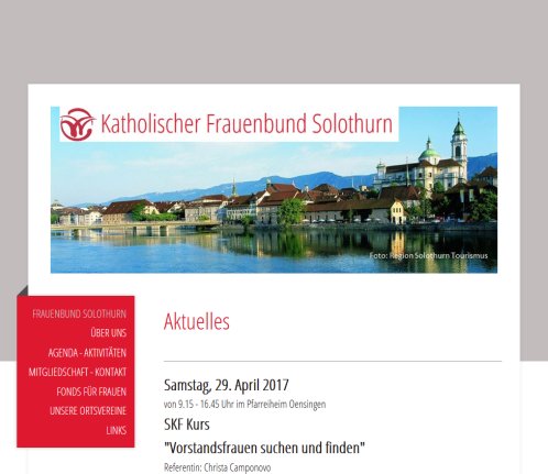 Katholischer Frauenbund Solothurn   frauenbund so website  Öffnungszeit