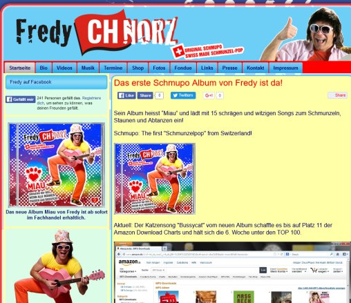 The Official Website of FREDY CHNORZ   Startseite  Öffnungszeit