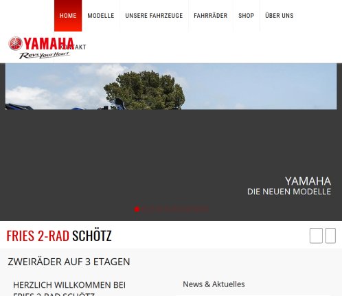 Fries 2 Rad 6247 Sch&ouml;tz: Yamaha Motorr&auml;der   Roller   Velos   Zubeh&ouml;r: Willkommen  &Ouml;ffnungszeit