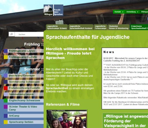 Sprachaufenthalt Jugendliche Schweiz Französisch  Sprachferien  Sprachcamps fRilingue GmbH Öffnungszeit