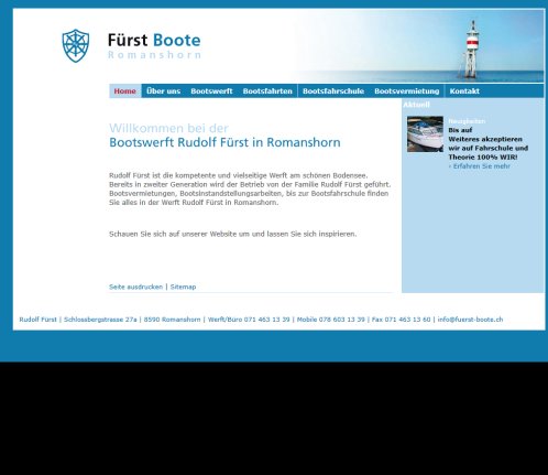 Fürst Boote   Home  Öffnungszeit