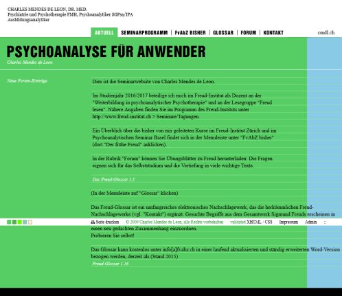 FvAbZ.ch | das interaktive Freud Glossar  Öffnungszeit