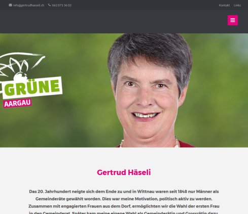 Home   Gertrud Häseli in die grüne Politikerin aus dem Fricktal.  Öffnungszeit