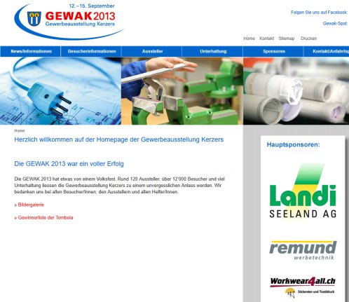 Gewak.ch: Home  Öffnungszeit