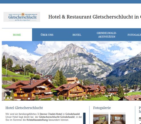 Hotel Restaurant Gletscherschlucht Grindelwald  Berner Oberland  Schweiz  Öffnungszeit