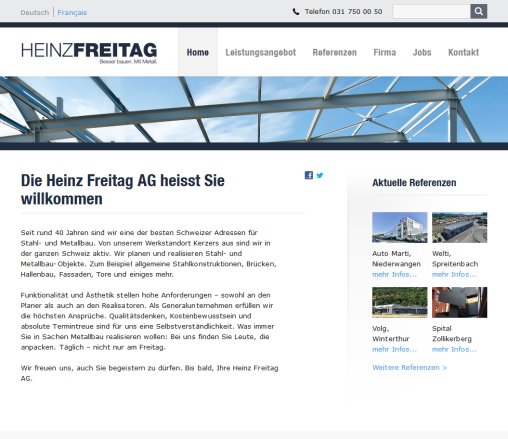 Hallenbau Stahlbau und Metallbau Besser bauen. Mit Metall. Heinz Freitag AG Besser bauen. Mit Metall. Heinz Freitag AG Erfahrung Hallenbau Stahlbau und Metallbau Besser bauen. Mit Metall. Heinz Freitag AG Besser bauen. Mit Metall. Heinz Freitag AG Öffnungszeit