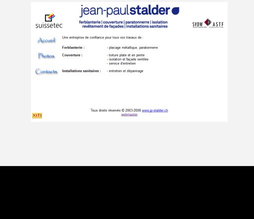 Bienvenue sur le site de l'entreprise Jean Paul Stalder  &Ouml;ffnungszeit