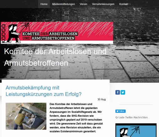 KABBA  Komitee der Arbeitslosen und Armutsbetroffenen  Aktuell   &Ouml;ffnungszeit