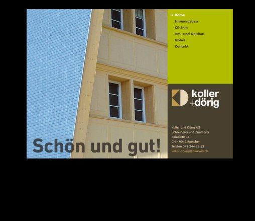 Koller und Dörig AG | Schreinerei und Zimmerei Koller und Dörig AG Öffnungszeit