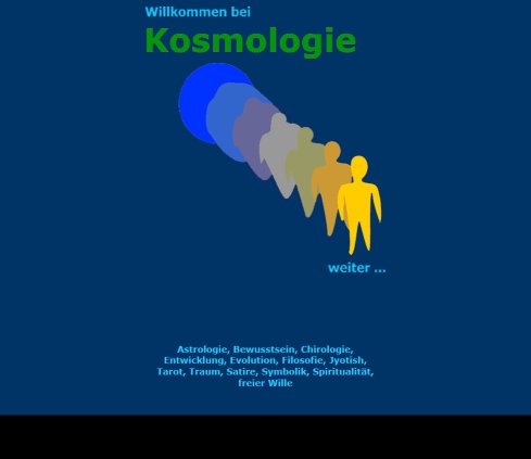 KOSMOLOGIE   der Mensch im Kosmos  Öffnungszeit